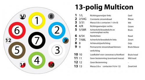 Raema stekkerschema 13 polig